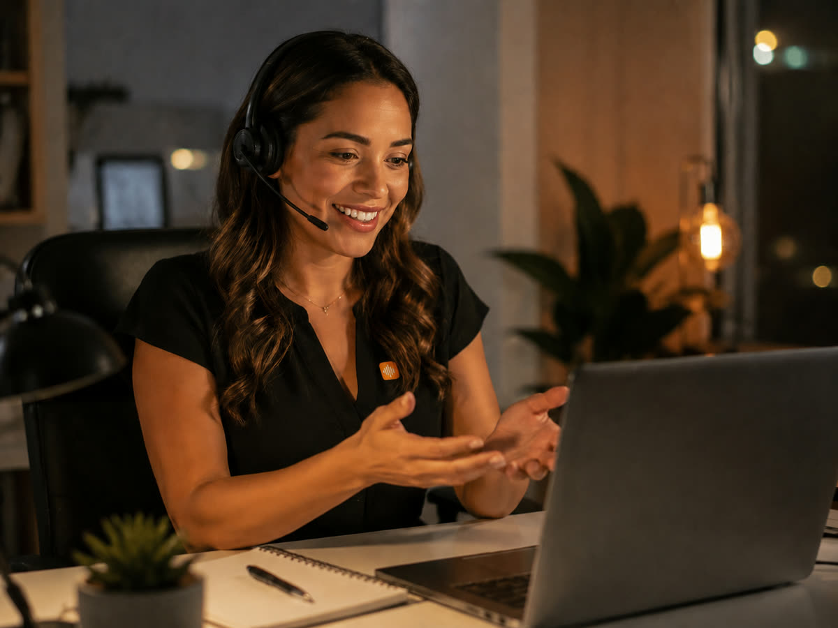 A bilingual specialist onboarding a client over a video call